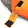 Close-up of a sleeping bag zipper and velcro closure. Anteprima dell’immagine prodotto
