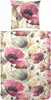 A pillowcase and a duvet cover with a floral poppy pattern. Produktbild-Vorschau