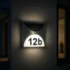MeLiTec Solar-Hausnummer SH04, moderne LED-beleuchtete Produktbild-Vorschau 1