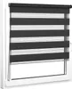 Doppelrollo Fenster ohne Bohren 100x210cm schwarz Produktbild-Vorschau 1