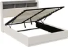 ProximaX Schlafbett 160x200 cm Weiß Samt mit LED-Lichtband, Produktbild-Vorschau 8