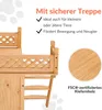 CADOCA® Maison pour chats en bois de pin 65x55x54cm 2 Voir les images du produit 5