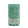 Stumpenkerze aus Paraffin, Smaragd, Rustic, WENZEL, 110/60 Produktbild-Vorschau 1