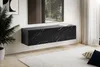 A modern living room with a wall-mounted TV cabinet. Podgląd zdjęcia produktu