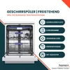 homeX DWFS601442A-S Geschirrspüler 60 cm, Spülmaschine Produktbild-Vorschau 3