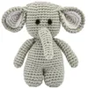 Handgestrickter Elefant gehäkelt aus Baumwolle Spielzeug 15 Produktbild-Vorschau 1