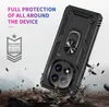 A black phone case with a ring holder is shown in a dramatic, debris-filled scene, implying durability and protection. Náhľad obrázku produktu