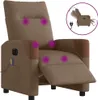 Massagesessel Elektrisch Braun Stoff, Klassische Sessel Produktbild-Vorschau 1