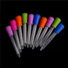 A collection of colorful droppers arranged in a fan shape against a black background. Produktbild-Vorschau