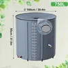 JOIEYOU 750 Liter Regentonne PVC Regenwassertonne Regenfass Produktbild-Vorschau 2