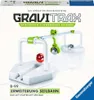 The image shows the packaging of a Gravitrax expansion set, featuring a diagram of the set's components and how they work. Produktbild-Vorschau