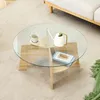 MODFU Tavolino rotondo moderno, tavolino da divano con Anteprima dell’immagine prodotto 1
