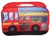 A red toy fire truck tent is shown against a white background. Produktbild-Vorschau