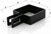 LogistSystem Endschelle quadratisch 40x40mm - Schwarz Produktbild-Vorschau 2