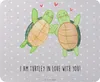 Mr. & Mrs. Panda Mouse Pad Schildkröten Paar - Grau Pastell Produktbild-Vorschau 1