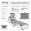 tectake® Hliníkové lehátko Lorella s polstrováním, skládací Náhled obrázku produktu 13