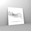 Bilder auf glas - Einteilig - Hand Grafik weiß - 30x30cm - Produktbild-Vorschau 4