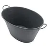 Metallwanne oval mit Griffen 59 x 36 cm - dunkelgrau - Produktbild-Vorschau 6