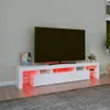 vidaXL TV skrinka s LED svetlami biela 200x36,5x40 cm Náhľad obrázku produktu 3