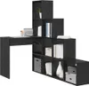 Biurko Narożne Z Półką Czarny Dąb 101,5 X 149,5 X 149,5 Cm Podgląd zdjęcia produktu 3