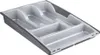 A gray and black cutlery organizer tray. Produktbild-Vorschau