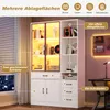 Merax Hochschrank mit LED und Glasvitrine, Standvitrine Produktbild-Vorschau 14