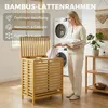 Kosz na bieliznę HOMCOM z bambusa z pokrywą, pojemnik na Podgląd zdjęcia produktu 7