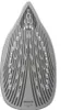 The sole plate of a Philips steam iron. Voir les images du produit