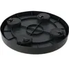 A black round plant caddy with four wheels is shown from a slightly elevated angle against a white background. Produktbild-Vorschau