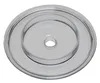 A clear, top-down view of a transparent plastic lid with a central hole. Produktbild-Vorschau