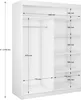 A diagram showing the dimensions of a wardrobe. Produktbild-Vorschau