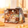A miniature dollhouse kitchen scene with various accessories and LED lighting. Náhľad obrázku produktu