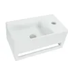 Solid Surface Waschbecken + Handtuchhalterung Hahnloch Produktbild-Vorschau 1