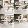 Ausziehtisch mit Marmorplatte 120-160x80x76 cm - Produktbild-Vorschau 5
