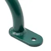A close-up view of a green climbing hold with a mounting bracket and a hole for a screw. Voir les images du produit