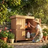 Geräteschrank wetterfest, Gartenschrank Tannenholz, Produktbild-Vorschau 5