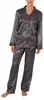 Damen Satin Pyjama Schlafanzug in edler Optik zum Produktbild-Vorschau 2
