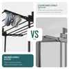 VOUNOT® 4 Ebenen Wäscheständer Turm mit Rollen 125x62x173 Produktbild-Vorschau 4