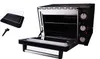 A toaster oven with its door open and accessories laid out next to it on a white background. Náhled obrázku produktu