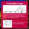 Diagrams and text explaining how to extend the range of a Zigbee device, with a product illustration. Produktbild-Vorschau