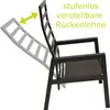 DEGAMO Gartensessel Hochlehner Sessel MANCIANO, Aluminium Produktbild-Vorschau 5