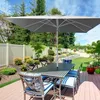 Sonnenschirm 3x3m quadratisch grau Garten Balkon knickbar Produktbild-Vorschau 4