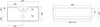 Technical drawings of a sink with dimensions. Anteprima dell’immagine prodotto