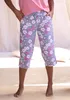 Vivance Dreams Caprihose graublau-pink-geblümt Größe 44/46 Produktbild-Vorschau 3