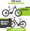 Collage of two e-bikes with marketing text. Anteprima dell’immagine prodotto