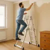Multifunkční hliníkový žebřík s plošinou KRAFT&DELE KD4070, Náhled obrázku produktu 2