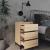vidaXL Nachttisch mit Metallbeinen Sonoma-Eiche 40x35x69 cm Produktbild-Vorschau 3