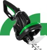A close-up shot of a black and green electric hedge trimmer against a white and green background. Náhľad obrázku produktu