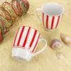 Split rot Streifen 6er Set Kaffeebecher 300ml Produktbild-Vorschau 2