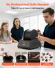 A family is gathered around a rock tumbler, with instructional steps shown below. Anteprima dell’immagine prodotto
